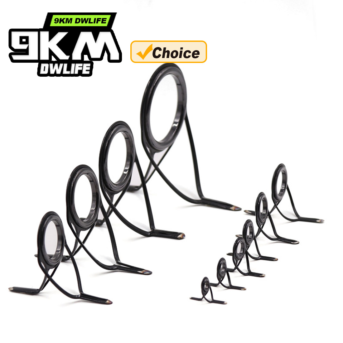 Fishing Rod Repair Kit - Zestaw 9KM OB Zakrzywionych Przelotek do